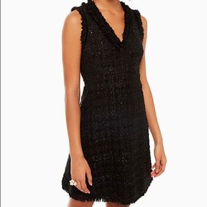 Kate Spade Black Sparkle Tweed Dress
